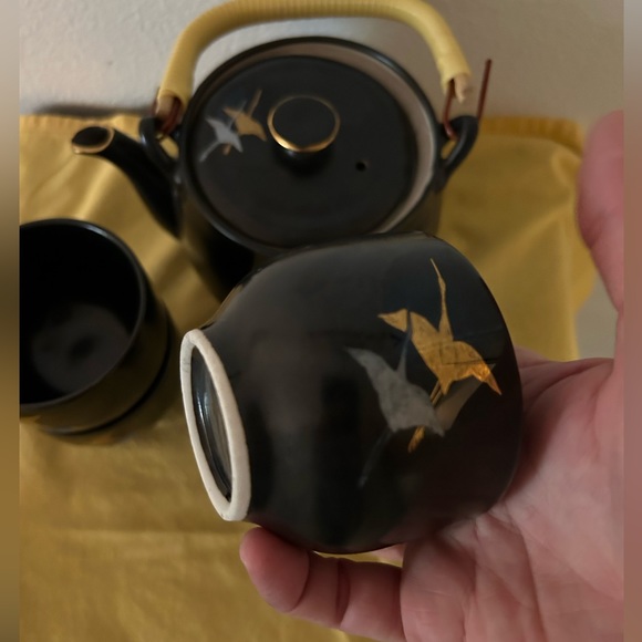 Vintage Imari Japanese hand painted tea pot and 4 cups. Post WWII circa 1950s - Picture 12 of 16